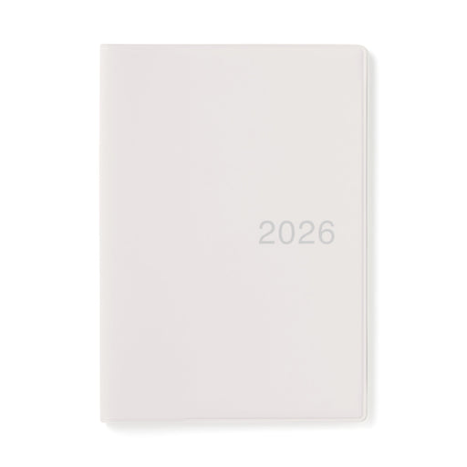 A6 Monthly Planner From Dec. 2025 White Gray MUJI