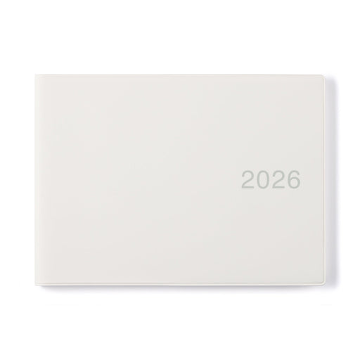 B5 Half Size Monthly/Weekly Planner From Dec. 2025 White Gray MUJI