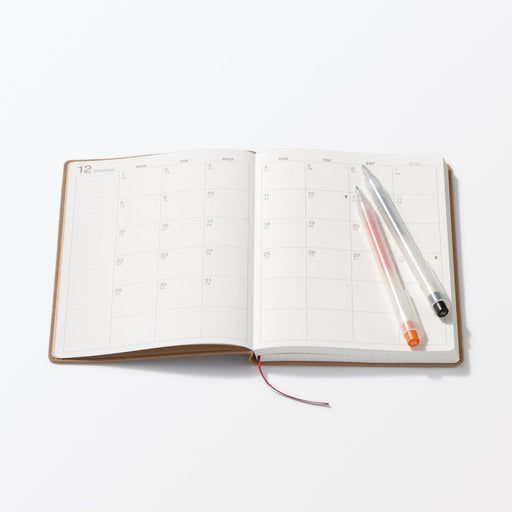 B6 Faux Suede Monthly/Weekly Planner From Dec. 2025 MUJI