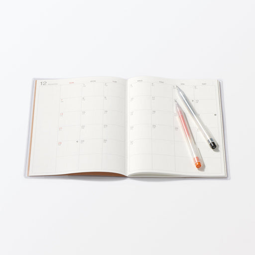 A5 Monthly Planner From Dec. 2025 - Sun. Start MUJI