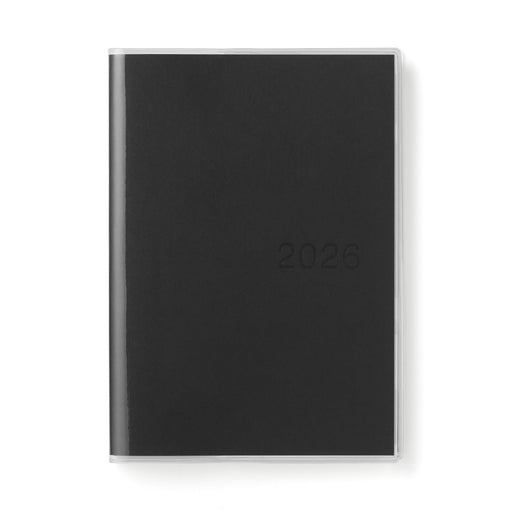 B6 Vertical Monthly/Weekly Planner From Dec. 2025 Black MUJI