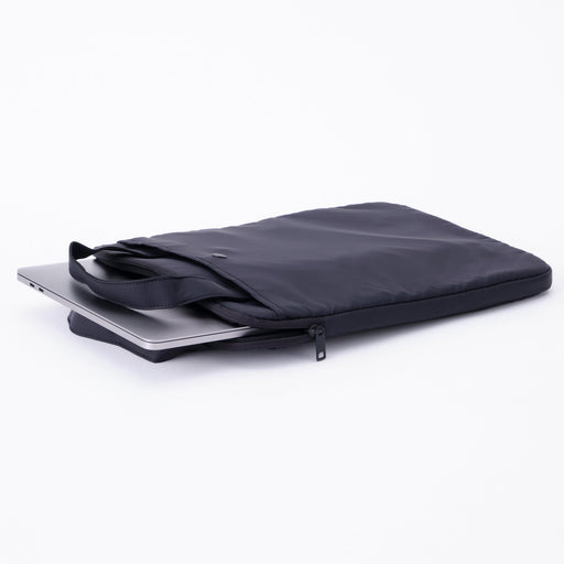 Parachute Cloth Tall Laptop Bag - Black MUJI