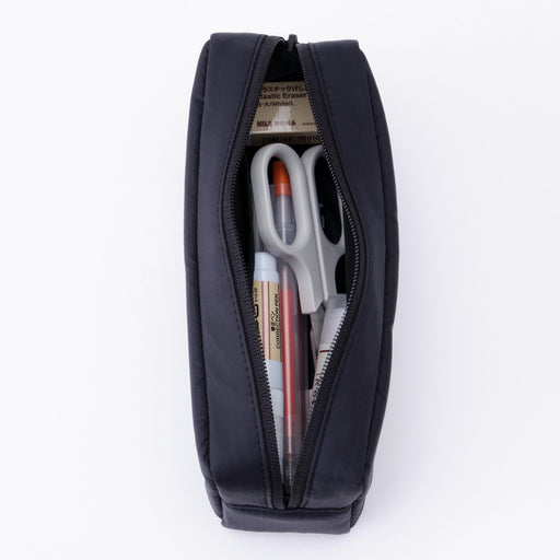 #missed JAN -imported - Parachute Cloth Large Pen Case - Black MUJI