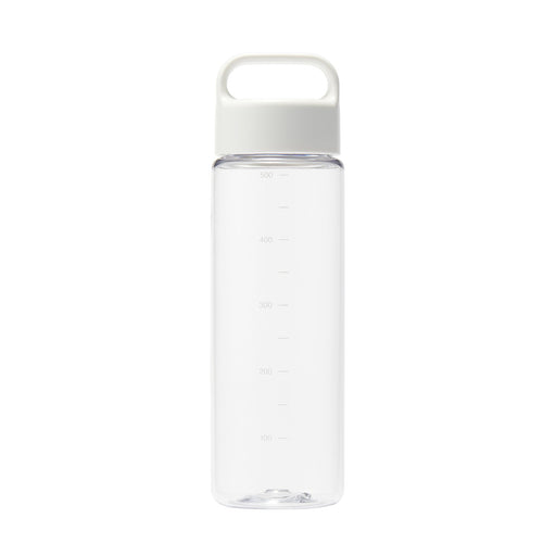 Easy-to-Carry Water Bottle With Scale - White (16.9 fl oz) MUJI
