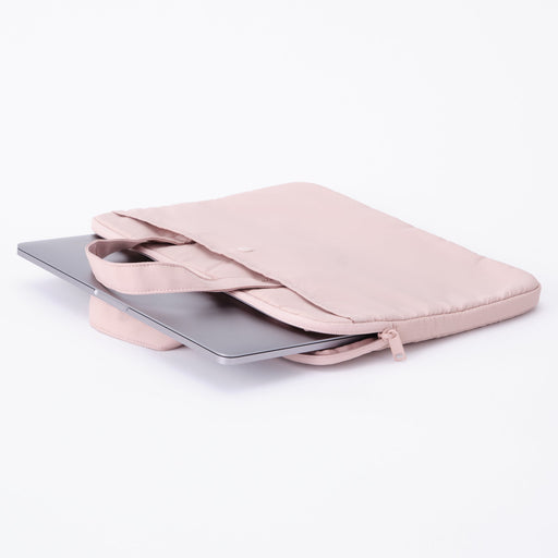 Parachute Cloth Wide Laptop Bag - Pink Beige MUJI
