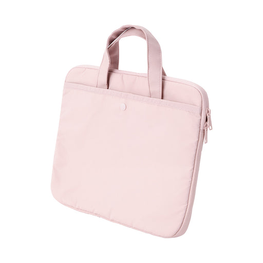 Parachute Cloth Wide Laptop Bag - Pink Beige MUJI