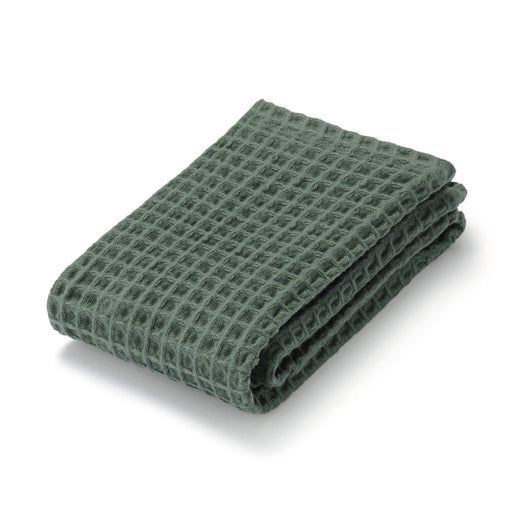 Waffle Face Towel Green MUJI