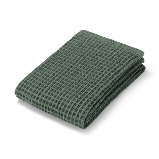 Waffle Small Bath Towel Green MUJI