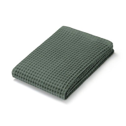 Waffle Large Bath Towel Green MUJI