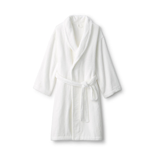 Cotton Pile Bathrobe Off White MUJI