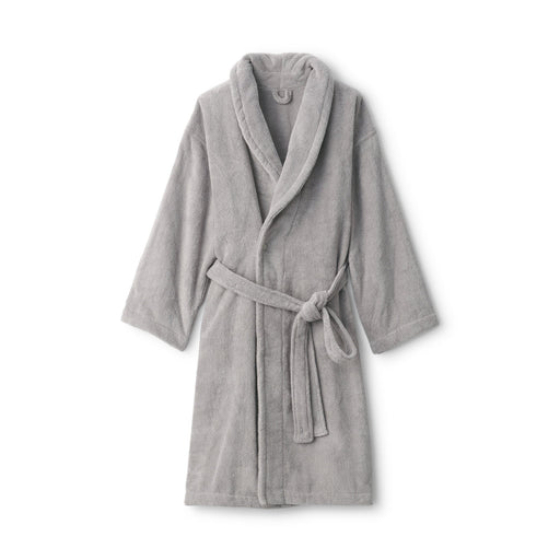 Cotton Pile Bathrobe Gray MUJI
