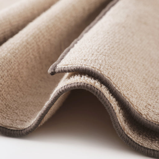 Color Stitch Pile Hand Towel Beige MUJI
