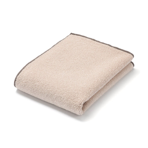 Color Stitch Pile Hand Towel Beige MUJI