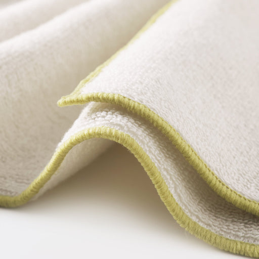 Color Stitch Pile Face Towel Ivory MUJI
