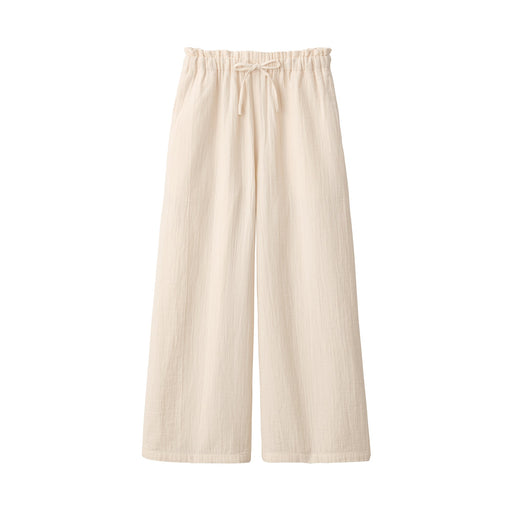 Crepe Gauze Long Pants Ivory MUJI