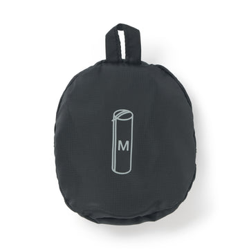 Polyester Gusset Case Cylindrical - Medium Black MUJI
