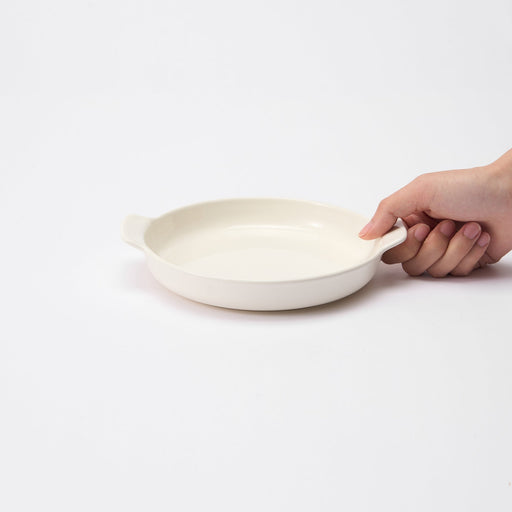 Stoneware Plate - Off White (Dia. 6.7") MUJI