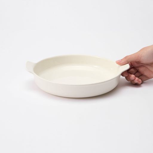 Stoneware Plate - Off White (Dia. 8.3") MUJI