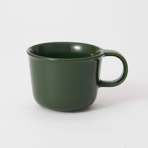 Stoneware Mug Cup (11.2 fl oz) - Dark Green MUJI