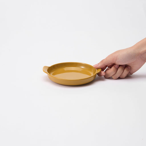 Stoneware Plate - Mustard Yellow (Dia. 5.0") MUJI