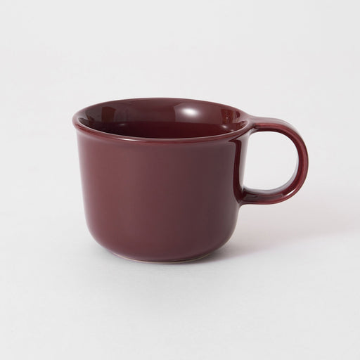 Stoneware Mug Cup (11.2 fl oz) - Dark Red MUJI