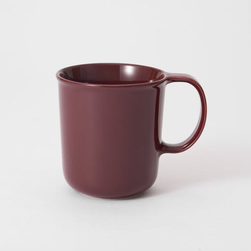 Stoneware Mug Cup (16.6 fl oz) - Dark Red MUJI