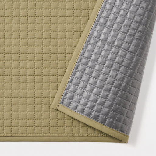 #wk 50 -imported- Quilted Picnic Blanket (35.4 x 70.9") Beige MUJI