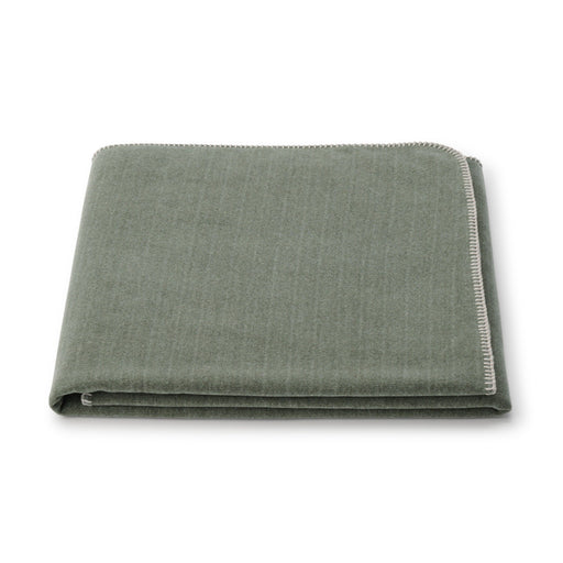 Reversible Chenille Blanket Green MUJI