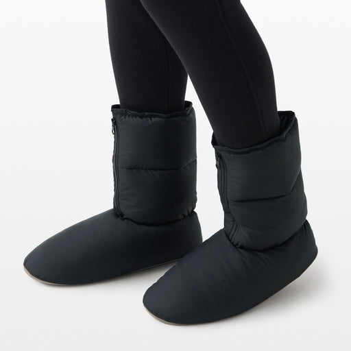 Down Room Boots Black MUJI