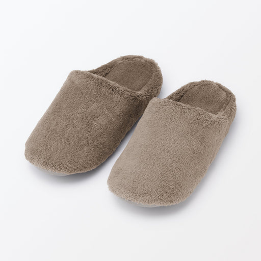 Warm Fiber Slippers Brown MUJI
