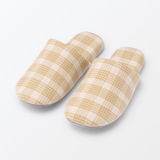 Flannel Soft Slippers Mustard MUJI