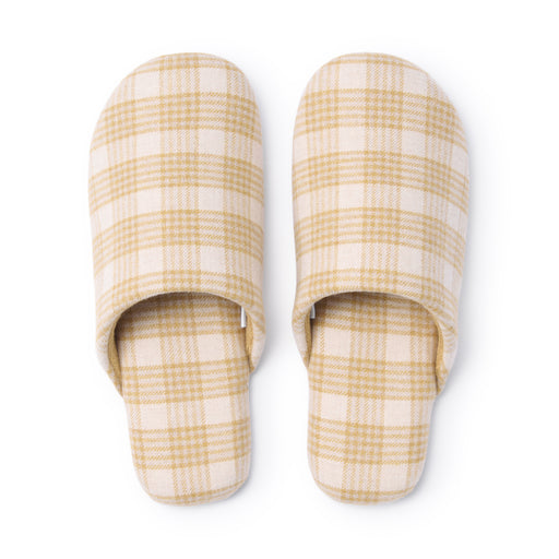 Flannel Soft Slippers Mustard MUJI
