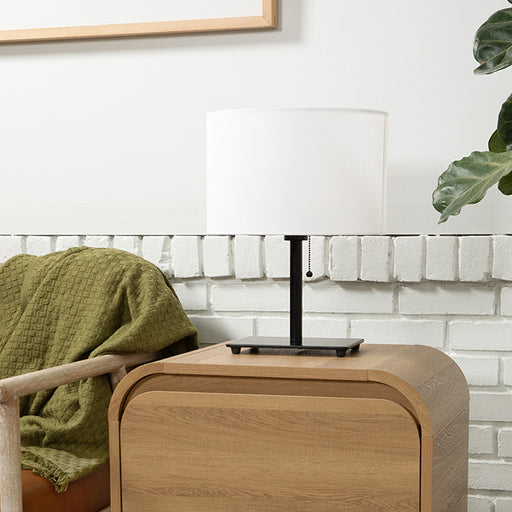 Steel Table Lamp with Oval Shade MUJI