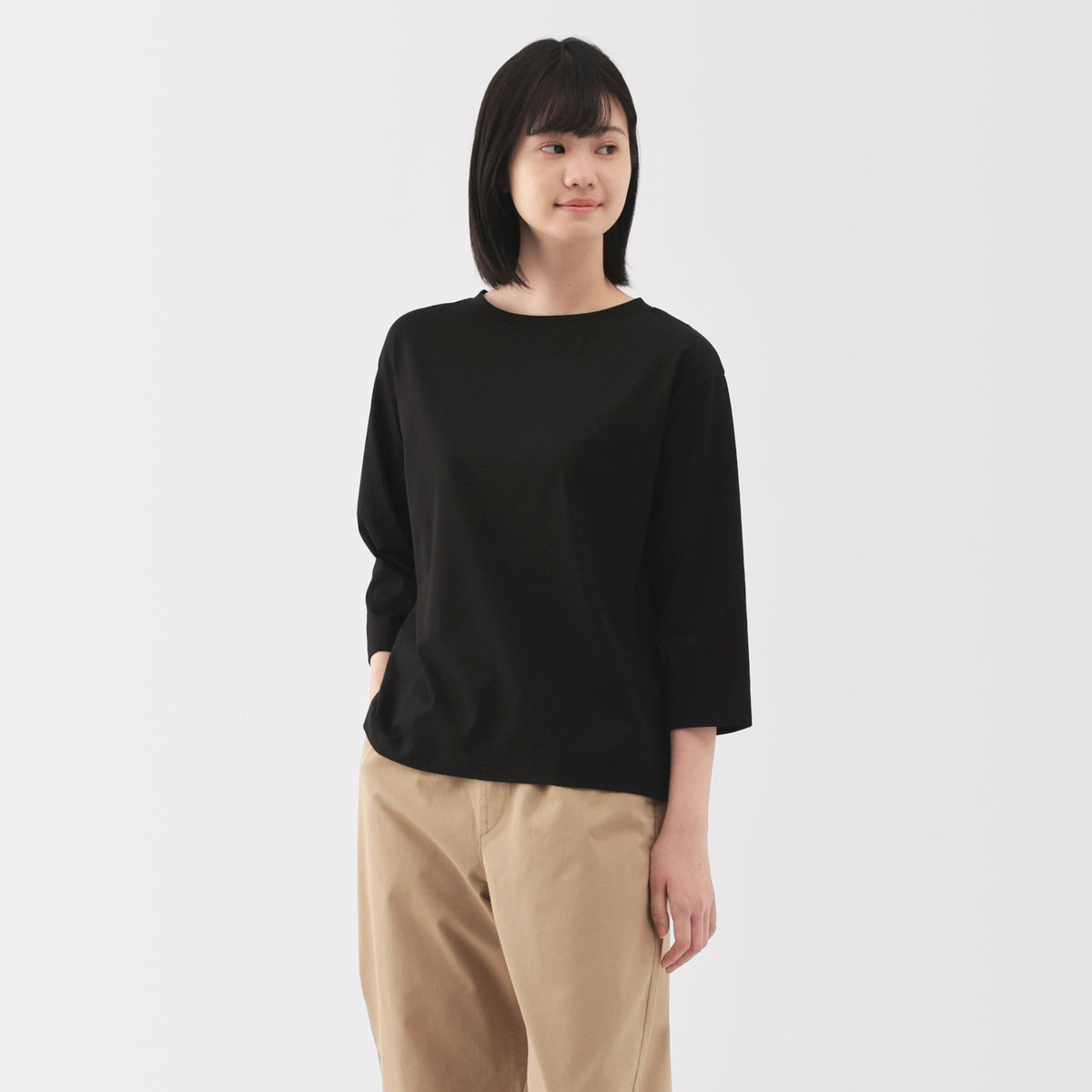 MUJI — Jersey Boat Neck T-Shirt