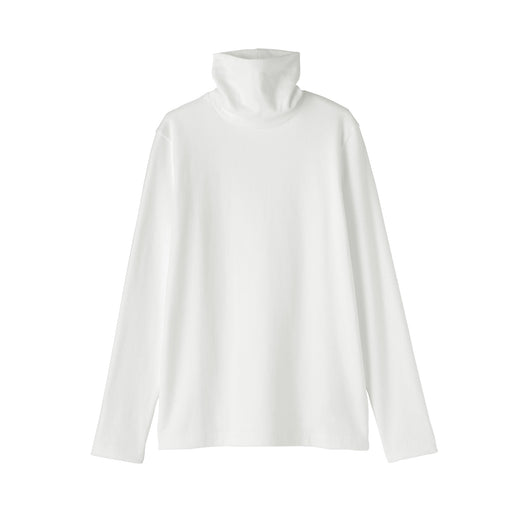 Brushed Turtleneck T-Shirt White MUJI