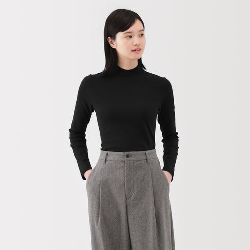 Brushed Mock Neck T-Shirt MUJI