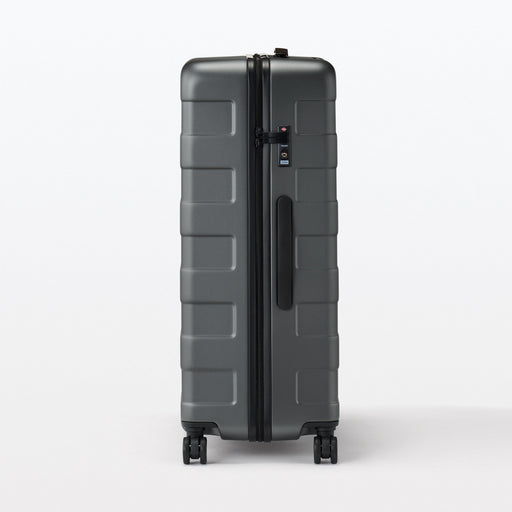 Adjustable Handle Hard Shell Suitcase 105L | Check-In Gray MUJI