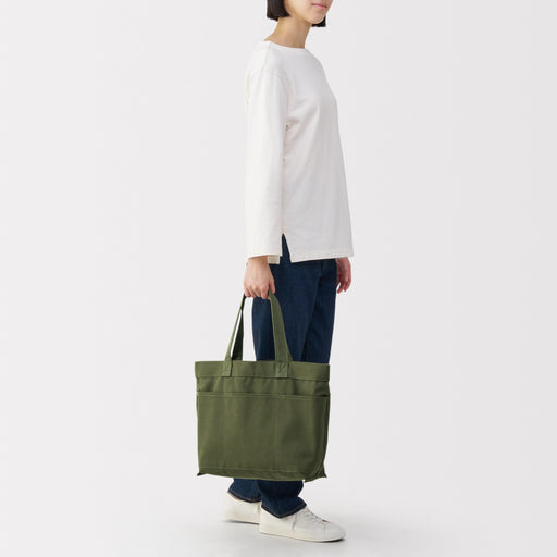 #WK51 Canvas Wide Tote Bag EGB20A6S (missing model imgs) MUJI