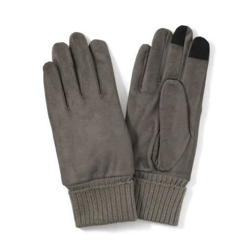 Water Repellent Touchscreen Gloves Smoky Brown MUJI