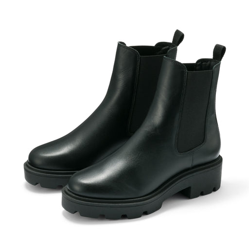 Leather Chelsea Boots Black MUJI