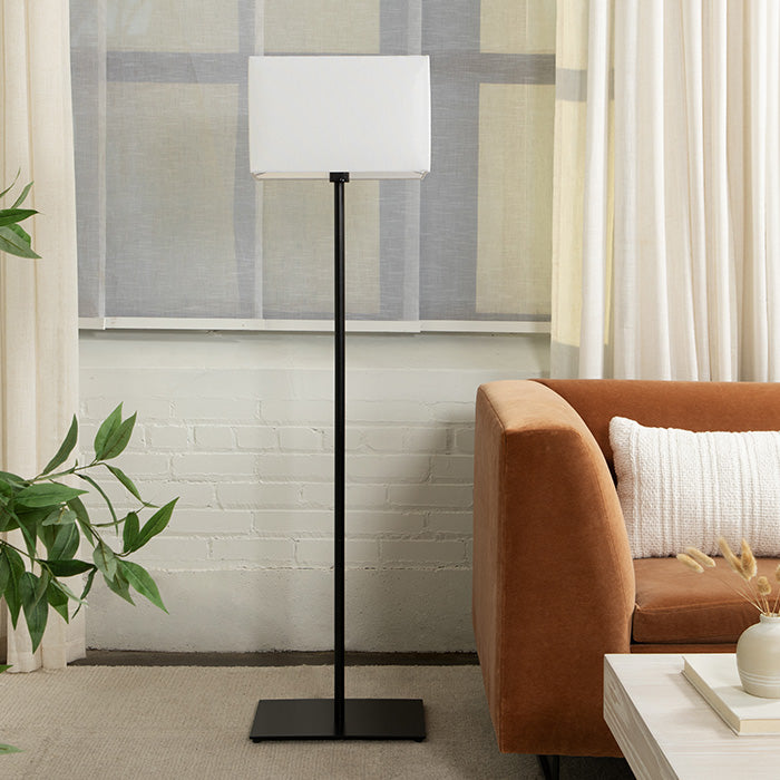 Steel Floor Lamp - Rectangle Shade | Interior Home Lighting | MUJI USA