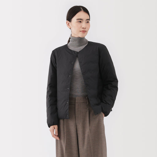 Lightweight Down Collarless Jacket MUJI