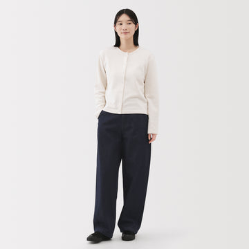 Kapok Denim Wide Tapered Pants MUJI