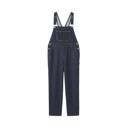Kapok Blend Denim Overalls Dark Navy MUJI