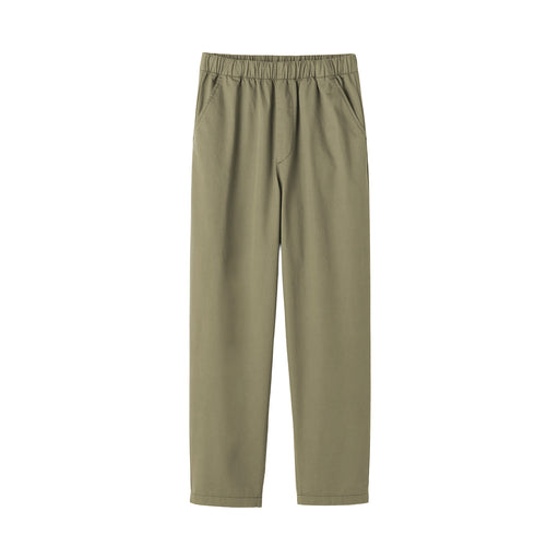 Cotton Easy Tapered Trousers Khaki Green MUJI