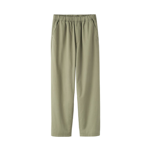 Cotton Easy Tapered Trousers Khaki Green MUJI