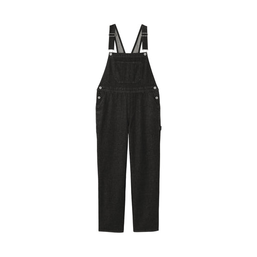 Kapok Blend Denim Overalls Black MUJI