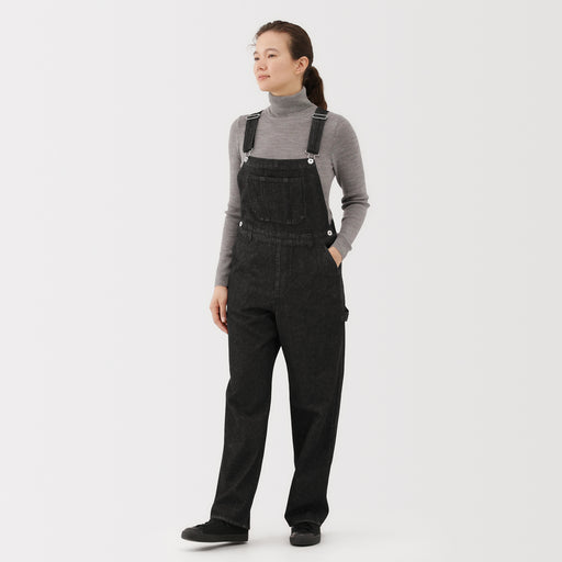 Kapok Blend Denim Overalls MUJI