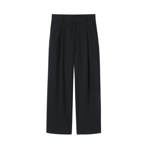 Brushed Wide Pants Black MUJI