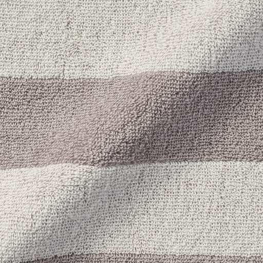Twin Pile Face Towel Gray Stripe MUJI